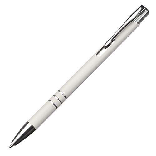 Livepac-Office Schlanker Kugelschreiber mit Namensgravur - aus Metall - Farbe: weiß Livepac-Office Schlanker Kugelschreiber mit Namensgravur - aus Metall - Farbe: weiß von Livepac-Office