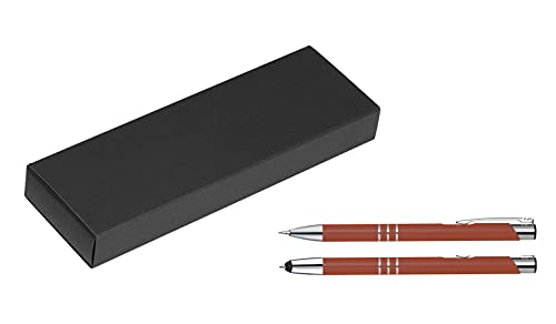 Metall Schreibset / Touchpen Kugelschreiber + Druckbleistift / Farbe: kupfer von Livepac Office