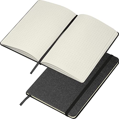 Notizbuch / DIN A5 / mit Kartonumschlag und gepunkteten Seiten / Farbe: schwarz Notizbuch / DIN A5 / mit Kartonumschlag und gepunkteten Seiten / Farbe: schwarz von Livepac-Office