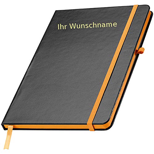 Notizbuch mit Gravur / DIN A5 / 160 S. / liniert / PU Hardcover / Farbe: orange Notizbuch mit Gravur / DIN A5 / 160 S. / liniert / PU Hardcover / Farbe: orange von Livepac-Office
