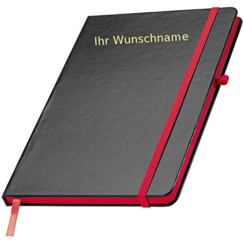 Notizbuch mit Gravur / DIN A5 / 160 S. / liniert / PU Hardcover / Farbe: rot Notizbuch mit Gravur / DIN A5 / 160 S. / liniert / PU Hardcover / Farbe: rot von Livepac-Office