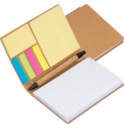 Notizbuch mit Kugelschreiber und Haftnotizen von Livepac-Office