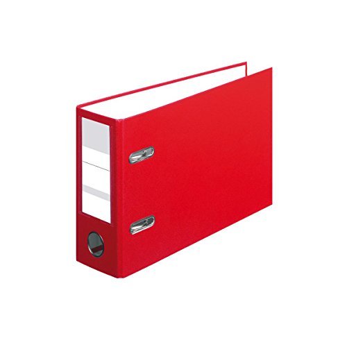 Ordner / quer / DIN A5 / 80mm breit / Farbe: rot von Livepac-Office