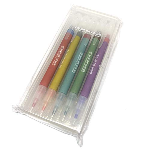 Color on Color Set mit 5 farbigen Stiften Textmarker und Fineliner in einem von Livework