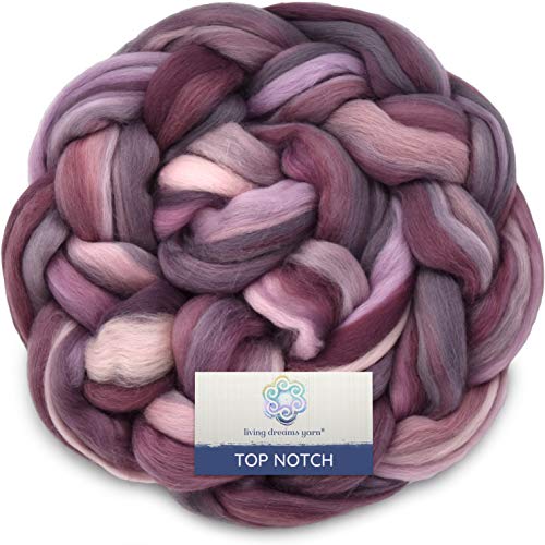 Living Dreams Yarn: Superfeine Merinofaser zum Spinnen und Filzen, 100% Wolle, 19 Mikron, Superweiche, gekämmte Oberseite in atemberaubenden Farbmischungen, Daydream Living Dreams Yarn: Superfeine Merinofaser zum Spinnen und Filzen, 100% Wolle, 19 Mikron, Superweiche, gekämmte Oberseite in atemberaubenden Farbmischungen, Daydream von Living Dreams Yarn