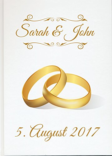 Personalisiertes Gästebuch für Ihre Hochzeit Hochzeitsbuch individuell mit eigenen Namen Fotoalbum Mr Mrs Wedding (Motiv 51, 48 Seiten/ 24 Blatt) von Livingstyle & Wanddesign