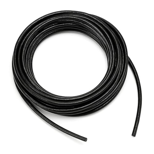 LivuX Lederschnur Schwarz 0,2 cm Rund – Echtleder für Schmuck, Basteln & DIY – 10 m – Lederband für Armbänder, Deko, Nähen, Handwerk 1274 von LivuX