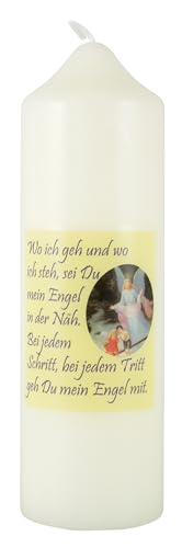 LivuX Schutzengel Stumpenkerze „Wo ich gehe“ Eierschale 16,5 cm x 5 cm – Paraffinwachs, ca. 40 Std. Brenndauer Symbolische Kerze für Schutz & Begleitung 1049 LivuX Schutzengel Stumpenkerze „Wo ich gehe“ Eierschale 16,5 cm x 5 cm – Paraffinwachs, ca. 40 Std. Brenndauer Symbolische Kerze für Schutz & Begleitung 1049 von LivuX