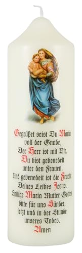 LivuX Spruchkerze „Gegrüßet seist du“ Eierschale 16,5 cm x 5 cm – Stumpenkerze aus Paraffinwachs, ca. 40 Std. Brenndauer – Mariengebetkerze für Andacht, Besinnung & spirituelle Nähe 1051 LivuX Spruchkerze „Gegrüßet seist du“ Eierschale 16,5 cm x 5 cm – Stumpenkerze aus Paraffinwachs, ca. 40 Std. Brenndauer – Mariengebetkerze für Andacht, Besinnung & spirituelle Nähe 1051 von LivuX