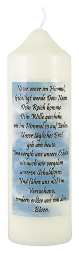 LivuX Spruchkerze „Vater unser“ Eierschale 16,5 cm x 5 cm – Stumpenkerze aus Paraffinwachs, ca. 40 Std. Brenndauer – Glaubenskerze für Trost, Besinnung & als Geschenk der Zuversicht 1050 LivuX Spruchkerze „Vater unser“ Eierschale 16,5 cm x 5 cm – Stumpenkerze aus Paraffinwachs, ca. 40 Std. Brenndauer – Glaubenskerze für Trost, Besinnung & als Geschenk der Zuversicht 1050 von LivuX