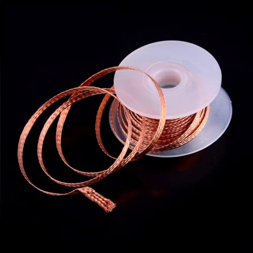 Liwangda Entlötband aus Kupfer, Lötdraht, Lötdocht, Zinn, Lötzinn zum Entfernen von Flechten, Schweißdraht, Reparaturwerkzeug, 1,5/2/2,5/3/3,5 mm (2,5 mm, 1,5 m) von Liwangda