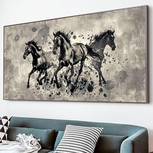 5D Abstrakt Diamond Painting XXL 70x140cm, Diamond Painting Erwachsene Kinder Bilder Tiere Mosaikherstellung, DIY Runder Vollbohrer Diamanten Malerei Stickerei Kreuzstich Set für Wand Dekor XJ-677 von Lixfagng