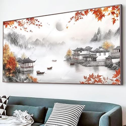 5D Boot Diamond Painting XXL 80x160cm, Diamond Painting Erwachsene Kinder Bilder Ahorn Mosaikherstellung, DIY Runder Vollbohrer Diamanten Malerei Stickerei Kreuzstich Set für Home Wand Dekor XJ-695 5D Boot Diamond Painting XXL 80x160cm, Diamond Painting Erwachsene Kinder Bilder Ahorn Mosaikherstellung, DIY Runder Vollbohrer Diamanten Malerei Stickerei Kreuzstich Set für Home Wand Dekor XJ-695 von Lixfagng