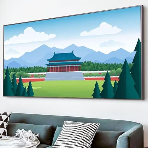 5D Diamond Painting Baum, Diamond Painting Erwachsene Architektur Diamant Bilder Arts Craft 60x120cm DIY Runder Vollbohrer Diamanten Malerei Stickerei Kreuzstich Bastelset für Haus Wand Deko XJ-694 5D Diamond Painting Baum, Diamond Painting Erwachsene Architektur Diamant Bilder Arts Craft 60x120cm DIY Runder Vollbohrer Diamanten Malerei Stickerei Kreuzstich Bastelset für Haus Wand Deko XJ-694 von Lixfagng