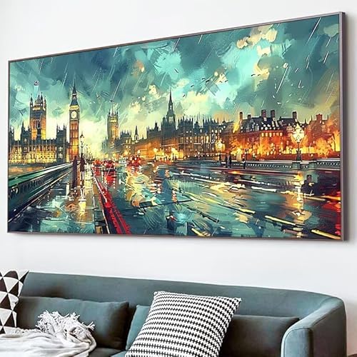 5D Diamond Painting London, Diamond Painting Erwachsene Stadt Diamant Bilder Arts Craft 100x220cm DIY Runder Vollbohrer Diamanten Malerei Stickerei Kreuzstich Bastelset für Haus Deko Geschenk XJ-666 5D Diamond Painting London, Diamond Painting Erwachsene Stadt Diamant Bilder Arts Craft 100x220cm DIY Runder Vollbohrer Diamanten Malerei Stickerei Kreuzstich Bastelset für Haus Deko Geschenk XJ-666 von Lixfagng