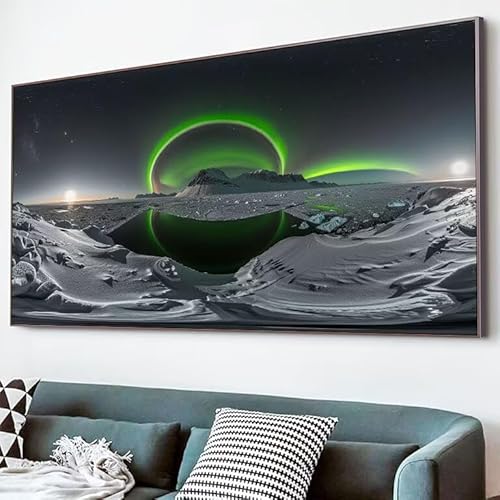 5D Diamond Painting Nachthimmel, Diamond Painting Erwachsene Aurora Diamant Bilder Arts Craft 80x160cm DIY Runder Vollbohrer Diamanten Malerei Stickerei Kreuzstich Bastelset für Haus Deko XJ-648 von Lixfagng