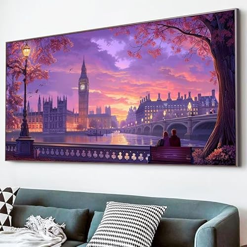 5D London Diamond Painting XXL 100x220cm, Diamond Painting Erwachsene Kinder Bilder Paar Mosaikherstellung, DIY Runder Vollbohrer Diamanten Malerei Stickerei Kreuzstich Set für Home Wand Dekor XJ-665 5D London Diamond Painting XXL 100x220cm, Diamond Painting Erwachsene Kinder Bilder Paar Mosaikherstellung, DIY Runder Vollbohrer Diamanten Malerei Stickerei Kreuzstich Set für Home Wand Dekor XJ-665 von Lixfagng