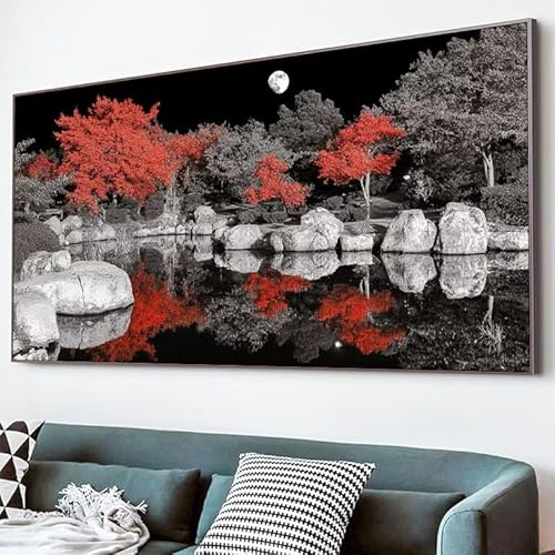 5D Mond Diamond Painting XXL 100x220cm, Diamond Painting Erwachsene Kinder Bilder Ahorn Mosaikherstellung, DIY Runder Vollbohrer Diamanten Malerei Stickerei Kreuzstich Set für Home Wand Dekor XJ-681 5D Mond Diamond Painting XXL 100x220cm, Diamond Painting Erwachsene Kinder Bilder Ahorn Mosaikherstellung, DIY Runder Vollbohrer Diamanten Malerei Stickerei Kreuzstich Set für Home Wand Dekor XJ-681 von Lixfagng