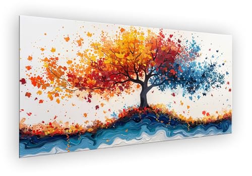 Abstrakt Malen Nach Zahlen Erwachsene, Baum Malen Nach Zahlen 35x70cm Paint by Numbers DIY Handgemalt Ölgemälde Kit Mit Pinseln und Acrylfarbe Kit für Wanddeko, Geschenke für Frauen Ohne Rahmen XD-406 von Lixfagng