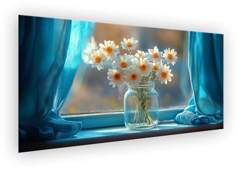 Balkon Malen Nach Zahlen Erwachsene, Blume Malen Nach Zahlen 50x100cm Paint by Numbers DIY Handgemalt Ölgemälde Kit Mit Pinseln und Acrylfarbe Kit für Wanddeko, Geschenke für Frauen Ohne Rahmen XD-152 von Lixfagng