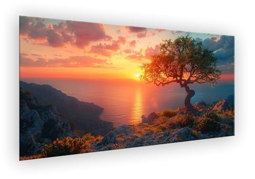 Baum Malen Nach Zahlen Erwachsene, Sonnenuntergang Malen Nach Zahlen 40x80cm Paint by Numbers DIY Handgemalt Ölgemälde Mit Pinseln und Acrylfarbe Kit für Wanddeko Frauen Geschenke Ohne Rahmen XD-410 von Lixfagng