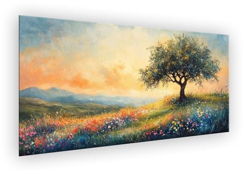 Baum Malen Nach Zahlen Erwachsene, Wiese Malen Nach Zahlen, DIY Paint by Numbers Handgemalt Ölgemälde Kit Mit Pinseln und Acrylfarbe Knitterfreie Leinwand Kit für Wanddeko Ohne Rahmen 100x200cm XD-891 von Lixfagng