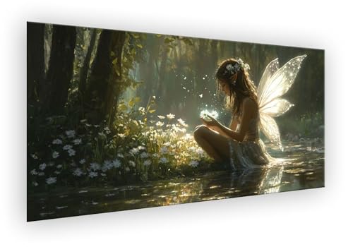 Elf Malen Nach Zahlen Erwachsene, Blume Malen Nach Zahlen, DIY Paint by Numbers Handgemalt Ölgemälde Kit Mit Pinseln und Acrylfarbe Knitterfreie Leinwand Kit für Wanddeko Ohne Rahmen 70x140cm XD-897 von Lixfagng