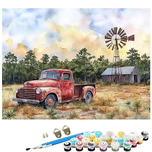 Malen Nach Zahlen Erwachsene Bauernhaus Auto Malen Nach Zahlen DIY Paint by Numbers Kit für Anfänger und Erwachsene mit 3 Pinseln Acrylfarben für Deko Wohnzimmer Geschenk, Ohne Rahmen 70x100cm L8-13 Malen Nach Zahlen Erwachsene Bauernhaus Auto Malen Nach Zahlen DIY Paint by Numbers Kit für Anfänger und Erwachsene mit 3 Pinseln Acrylfarben für Deko Wohnzimmer Geschenk, Ohne Rahmen 70x100cm L8-13 von Lixfagng