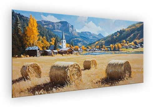 Malen Nach Zahlen Erwachsene Bauernhof, Anlage Malen Nach Zahlen DIY Paint by Numbers Handgemalt Ölgemälde Kit Mit Pinseln und Acrylfarbe knitterfreie leinwand Kit für Wanddeko Groß 60x120cm XD-888 von Lixfagng