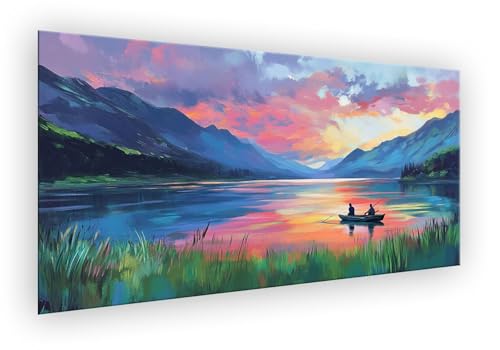 Malen Nach Zahlen Erwachsene Boot, Mann Malen Nach Zahlen DIY Paint by Numbers Handgemalt Ölgemälde Kit Mit 3 - Pinseln und Acrylfarbe knitterfreie leinwand Kit für Wanddeko Groß 50x100cm XD-892 von Lixfagng
