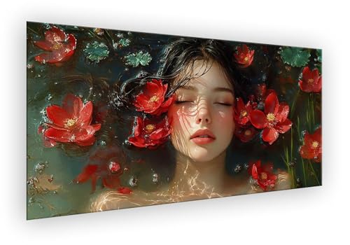 Malen Nach Zahlen Erwachsene Frau, Pflanzen (2) Malen Nach Zahlen DIY Paint by Numbers Handgemalt Ölgemälde Kit Mit 3 - Pinseln und Acrylfarbe knitterfreie leinwand Kit für Wanddeko 100x200cm XD-894 von Lixfagng