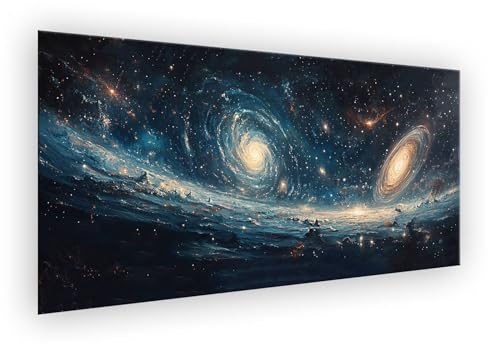 Malen Nach Zahlen Erwachsene Sternenhimmel,Malen Nach Zahlen Wirbel Paint by Numbers DIY Handgemalt Ölgemälde Mit Pinseln und Acrylfarbe Knitterfreie Leinwand Kit Geschenk für Wanddeko 90x180cm XD-463 von Lixfagng