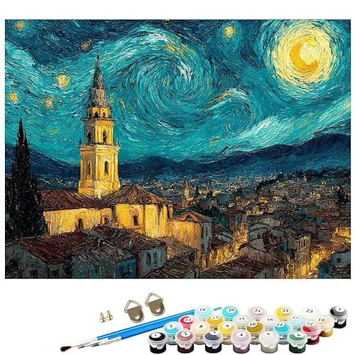 Malen Nach Zahlen Erwachsene Sternenhimmel Turm Malen Nach Zahlen DIY Paint by Numbers Kit für Anfänger und Erwachsene mit 3 Pinseln Acrylfarben für Deko Wohnzimmer Geschenk,Ohne Rahmen 100x150cm L8-1 Malen Nach Zahlen Erwachsene Sternenhimmel Turm Malen Nach Zahlen DIY Paint by Numbers Kit für Anfänger und Erwachsene mit 3 Pinseln Acrylfarben für Deko Wohnzimmer Geschenk,Ohne Rahmen 100x150cm L8-1 von Lixfagng