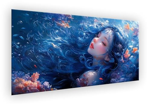 Meer Malen Nach Zahlen Erwachsene, Frau Malen Nach Zahlen, DIY Paint by Numbers Handgemalt Ölgemälde Kit Mit Pinseln und Acrylfarbe Knitterfreie Leinwand Kit für Wanddeko Ohne Rahmen 40x80cm XD-889 von Lixfagng