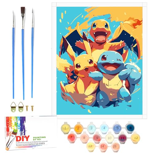 Lixkuokuo Malen Nach Zahlen für Kinder ab 6 Jahre, Junior und Erwachsene Anfänger, 40x50cm Große Cartoon Anime Gemälde Basteln Kit mit Leinwand Pinseln Acrylfarben, DIY Painting für Jungen Mädchen Lixkuokuo Malen Nach Zahlen für Kinder ab 6 Jahre, Junior und Erwachsene Anfänger, 40x50cm Große Cartoon Anime Gemälde Basteln Kit mit Leinwand Pinseln Acrylfarben, DIY Painting für Jungen Mädchen von Lixkuokuo