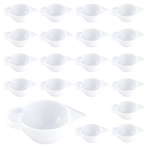 Lizien 20 Stück Harzmischbecher, Kleine Silikonformen, Becherspender, Mini-Messbecher zum Mischen Von Epoxidharz, Schmuckherstellung von Lizien