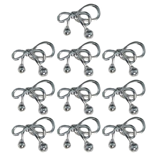 Ljmyy 10 x Schleifen-Charm-Anhänger, 19,3 x 16 mm, silberfarbene Schleifen, Anhänger für Ohrringe, Halsketten, Schmuckherstellung, Zubehör Ljmyy 10 x Schleifen-Charm-Anhänger, 19,3 x 16 mm, silberfarbene Schleifen, Anhänger für Ohrringe, Halsketten, Schmuckherstellung, Zubehör von Ljmyy