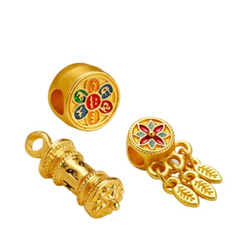 Ljmyy Buddhistische Mantras-Anhänger aus Legierung, für Halsketten, Armbänder, Ohrringe, handgefertigt, Schmuckherstellung, Zubehör, 3 Stück Ljmyy Buddhistische Mantras-Anhänger aus Legierung, für Halsketten, Armbänder, Ohrringe, handgefertigt, Schmuckherstellung, Zubehör, 3 Stück von Ljmyy
