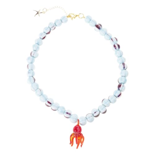 Ljmyy Einzigartiges Design Anhänger Halskette Handgemachte Halskette mit Keramik und Glasperlen Stilvolle Accessoires Halskette Ljmyy Einzigartiges Design Anhänger Halskette Handgemachte Halskette mit Keramik und Glasperlen Stilvolle Accessoires Halskette von Ljmyy