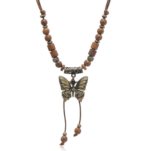 Ljmyy Elegante Halskette im chinesischen Stil mit Holzperlen, Unisex, Schlüsselbeinkette, verstellbare Länge, Halskette, Accessoire Ljmyy Elegante Halskette im chinesischen Stil mit Holzperlen, Unisex, Schlüsselbeinkette, verstellbare Länge, Halskette, Accessoire von Ljmyy