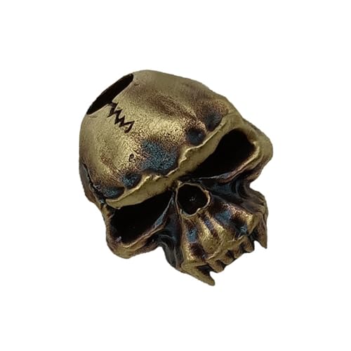 Ljmyy Handgeschnitzter Ork-Totenkopf-Anhänger, stabile Kupferlegierung, Zubehör für Outdoor-Enthusiasten und Bastel-Sammler, Totenkopf-Anhänger Ljmyy Handgeschnitzter Ork-Totenkopf-Anhänger, stabile Kupferlegierung, Zubehör für Outdoor-Enthusiasten und Bastel-Sammler, Totenkopf-Anhänger von Ljmyy