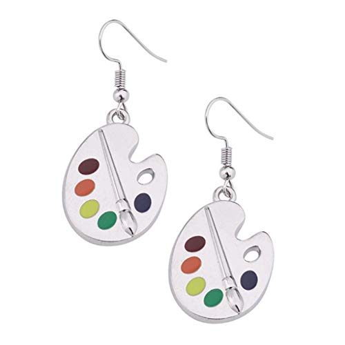 Ljmyy Kreativer Pinsel, bunte Farbpalette, Tropfenohrringe, Künstler, Maler, Haken, baumelnde Ohrringe, Schmuckdekoration für Mädchen Ljmyy Kreativer Pinsel, bunte Farbpalette, Tropfenohrringe, Künstler, Maler, Haken, baumelnde Ohrringe, Schmuckdekoration für Mädchen von Ljmyy