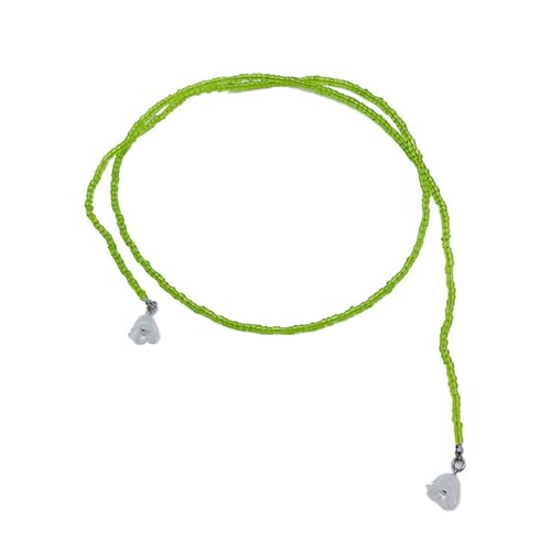 Ljmyy Stilvolle grüne Glasperlen-Halskette, Vintage-Kette, Halsschmuck, zierliche Halsketten, Schmuckzubehör, Glasperlen-Halskette Ljmyy Stilvolle grüne Glasperlen-Halskette, Vintage-Kette, Halsschmuck, zierliche Halsketten, Schmuckzubehör, Glasperlen-Halskette von Ljmyy