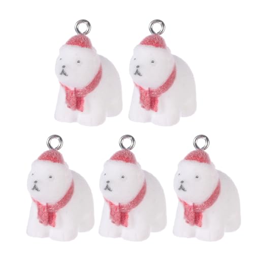 Ljmyy Vielseitiger beflockter Eisbär-Anhänger, dekorative Halsketten, Anhänger, Schmuckherstellung, Harz, Ornamente, Schlüsselanhänger Ljmyy Vielseitiger beflockter Eisbär-Anhänger, dekorative Halsketten, Anhänger, Schmuckherstellung, Harz, Ornamente, Schlüsselanhänger von Ljmyy