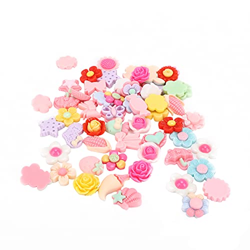 LjwZekyrnt Schleim-Charms, verschiedene Früchte, Süßigkeiten, geschmacksneutral, wiederholbar, langlebig, flache Rückseite, für Party-Dekoration, 60 Stück LjwZekyrnt Schleim-Charms, verschiedene Früchte, Süßigkeiten, geschmacksneutral, wiederholbar, langlebig, flache Rückseite, für Party-Dekoration, 60 Stück von LjwZekyrnt