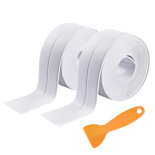 Lkw Ogechi 2 Rollen Dichtungsband Wasserdicht, 38mm x 3.2m PVC Klebeband Selbstklebend, Weiß Anti-Schimmel Klebeband Dichtband Selbstklebend, für Toilette, Spüle, Küche mit Dichtungswerkzeug Lkw Ogechi 2 Rollen Dichtungsband Wasserdicht, 38mm x 3.2m PVC Klebeband Selbstklebend, Weiß Anti-Schimmel Klebeband Dichtband Selbstklebend, für Toilette, Spüle, Küche mit Dichtungswerkzeug von Lkw Ogechi