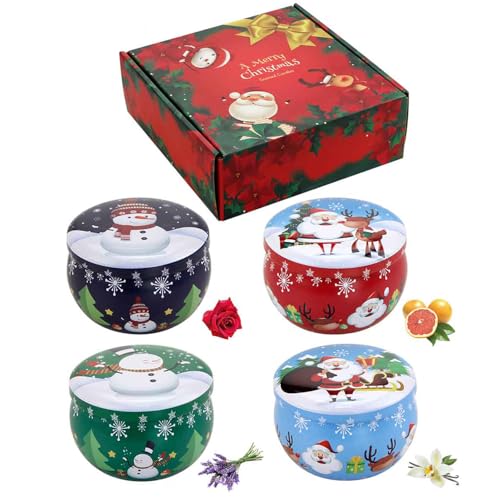 Lllunimon Aromatherapie Kerzen Duftkerzen Geschenkset Lot von 4 Natürliches Sojawachs Rauchfrei Aromatherapy Candle Scented Gift Set Tragbar Travel Tin Jar Long Lasting Relaxing for Home Lllunimon Aromatherapie Kerzen Duftkerzen Geschenkset Lot von 4 Natürliches Sojawachs Rauchfrei Aromatherapy Candle Scented Gift Set Tragbar Travel Tin Jar Long Lasting Relaxing for Home von Lllunimon