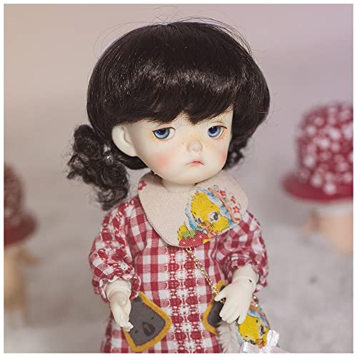 Lllunimon Puppenperücke Süßes Kleines Lockiges Haar Für 1/8 SD BJD MSD DOD Pullip Dollfie Puppe, Soft Faux Mohair Puppenzubehör,Dark Brown Lllunimon Puppenperücke Süßes Kleines Lockiges Haar Für 1/8 SD BJD MSD DOD Pullip Dollfie Puppe, Soft Faux Mohair Puppenzubehör,Dark Brown von Lllunimon