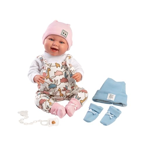Llorens 1018481 Babypuppe Tina-Tino, mit blauen Augen und weichem Körper, New Born Puppe inkl. Wechsel-Kleidung rosa-blau, Schnuller und Schnullerkette, 44cm Llorens 1018481 Babypuppe Tina-Tino, mit blauen Augen und weichem Körper, New Born Puppe inkl. Wechsel-Kleidung rosa-blau, Schnuller und Schnullerkette, 44cm von Llorens