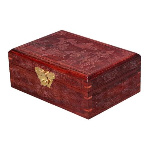 Llpsmeng Retro-Schmuckschatulle aus Holz mit geschnitztem Muster – Organizer im chinesischen Stil für Frauen – elegante Aufbewahrungskiste für Halsketten, Ohrringe, Armbänder Llpsmeng Retro-Schmuckschatulle aus Holz mit geschnitztem Muster – Organizer im chinesischen Stil für Frauen – elegante Aufbewahrungskiste für Halsketten, Ohrringe, Armbänder von Llpsmeng